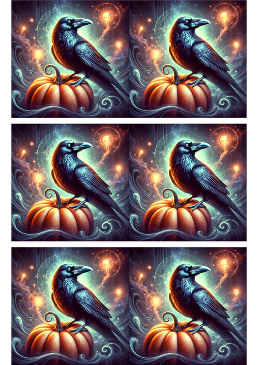 Sticker Sheet β Raven Halloween Collage Cat. No. 2851