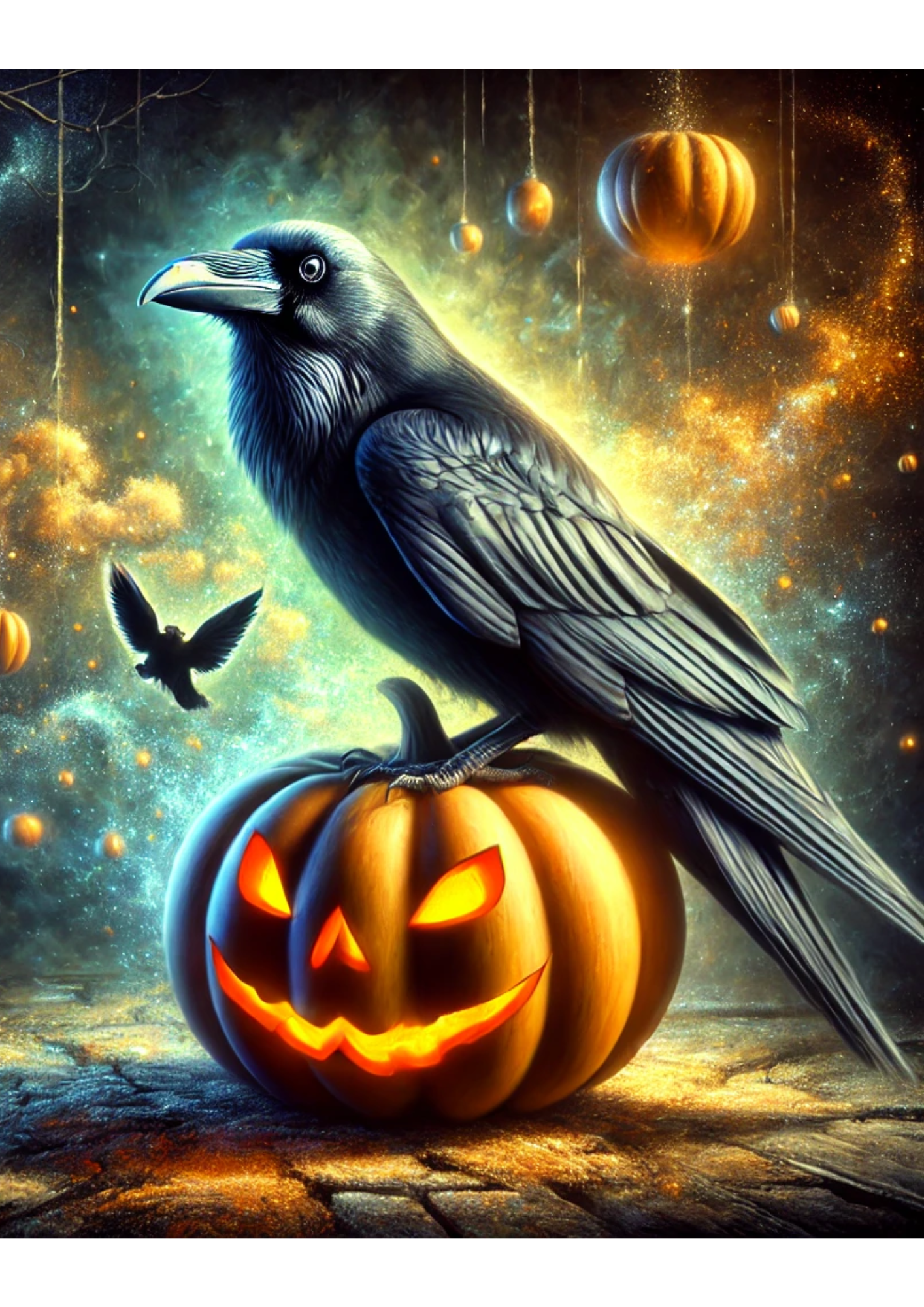 Sticker Sheet / Greeting Card – Raven Halloween 2 Full Cat. No. 2854