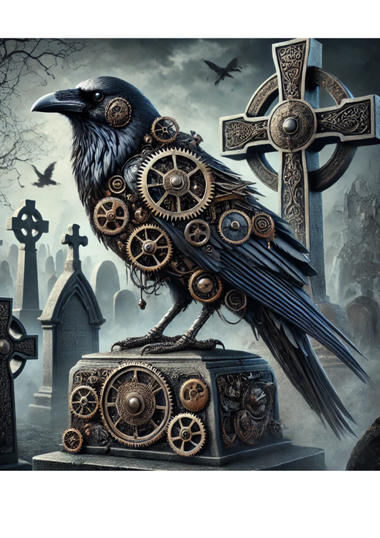 Sticker Sheet – Raven Halloween Steampunk Full Cat. No. 2848