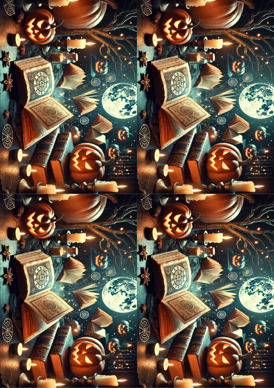 Sticker Sheet Halloween Magic Book Collage Cat. No. 1616