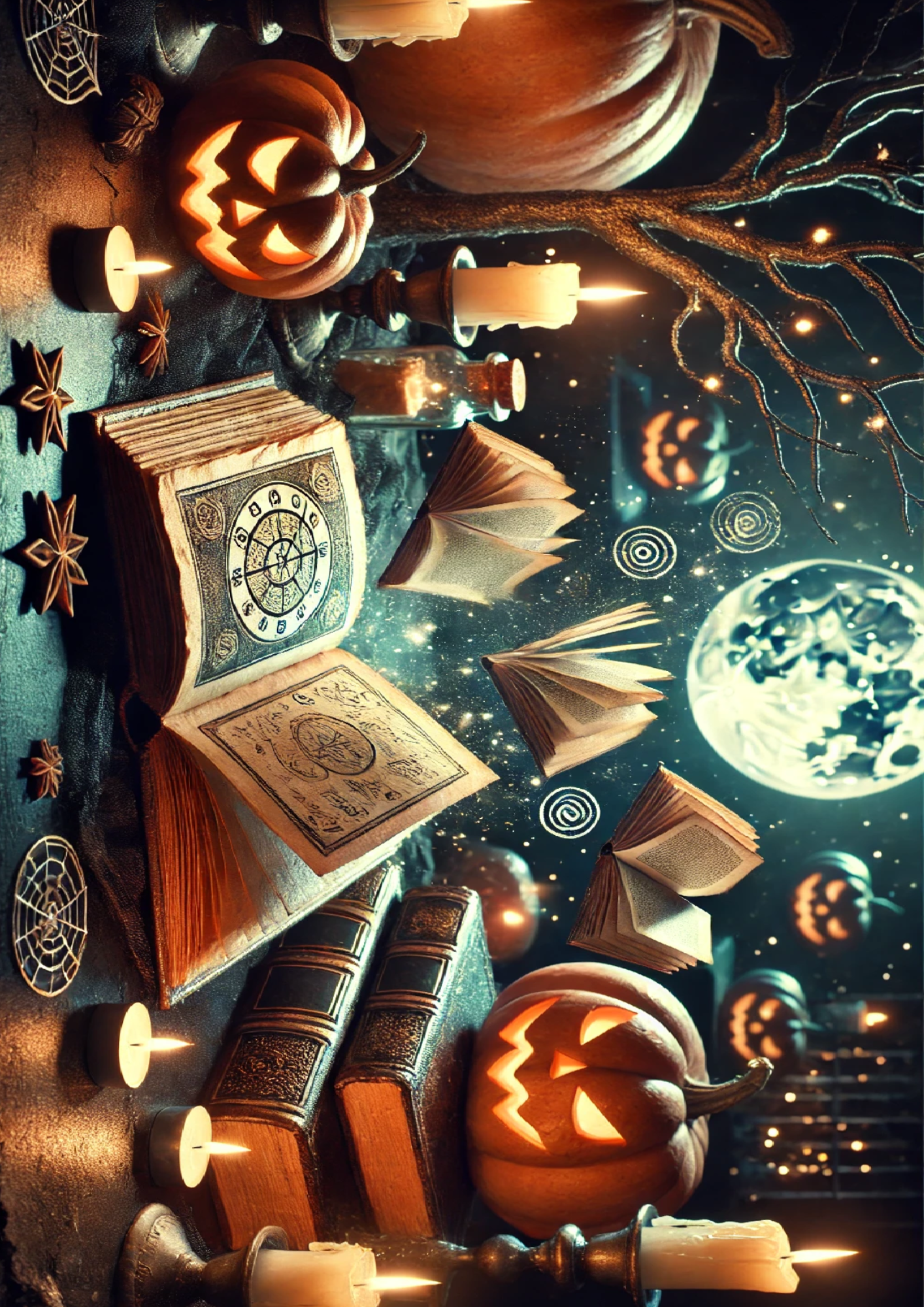 Sticker Sheet / Greeting Card – Halloween Magic Book Full Cat. No. 1617