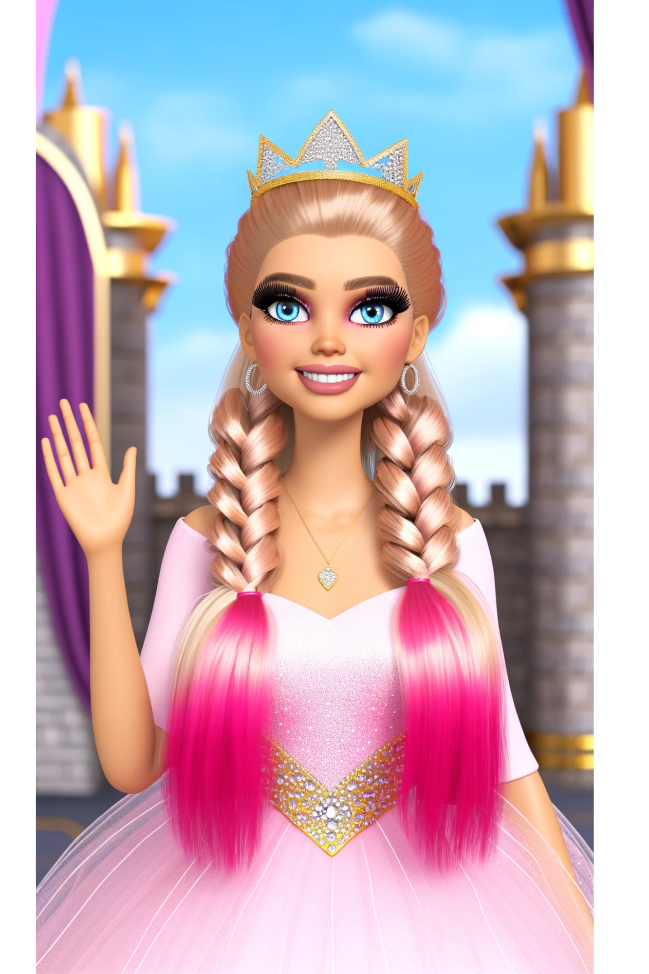 Sticker Sheet / Greeting Card – Princess Full Cat. No. 174