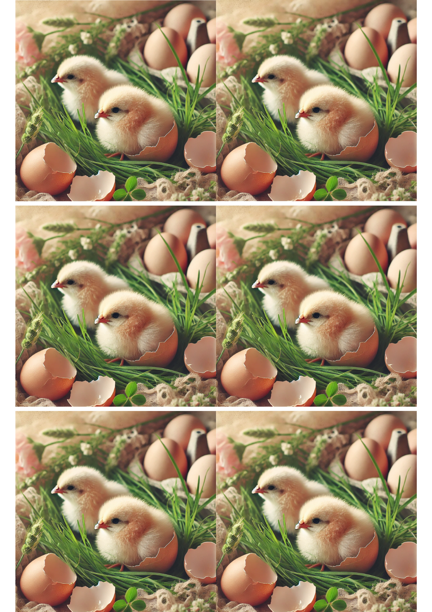 Sticker Sheet / Greeting Card – Chicks Collage Cat. No. 2605