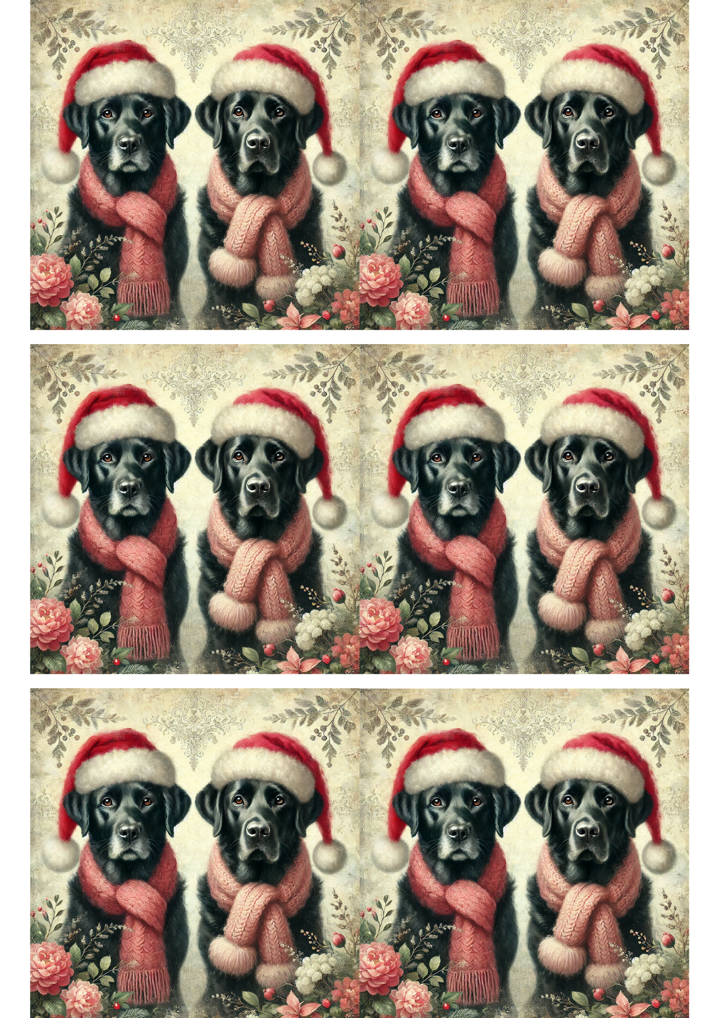 Sticker Sheet / Greeting Card – Labradors In Hats Collage Cat. No. 2863
