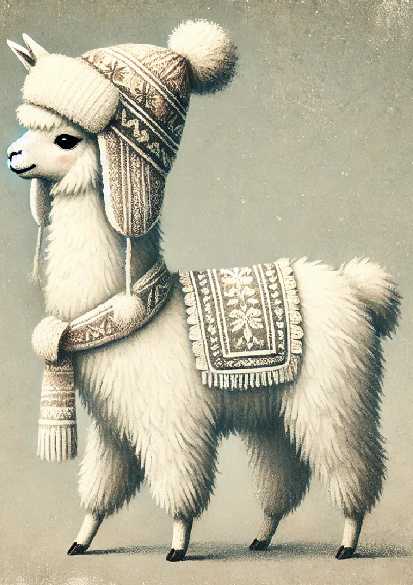 Sticker Sheet / Greeting Card – Llama Vintage Full Cat. No. 1681