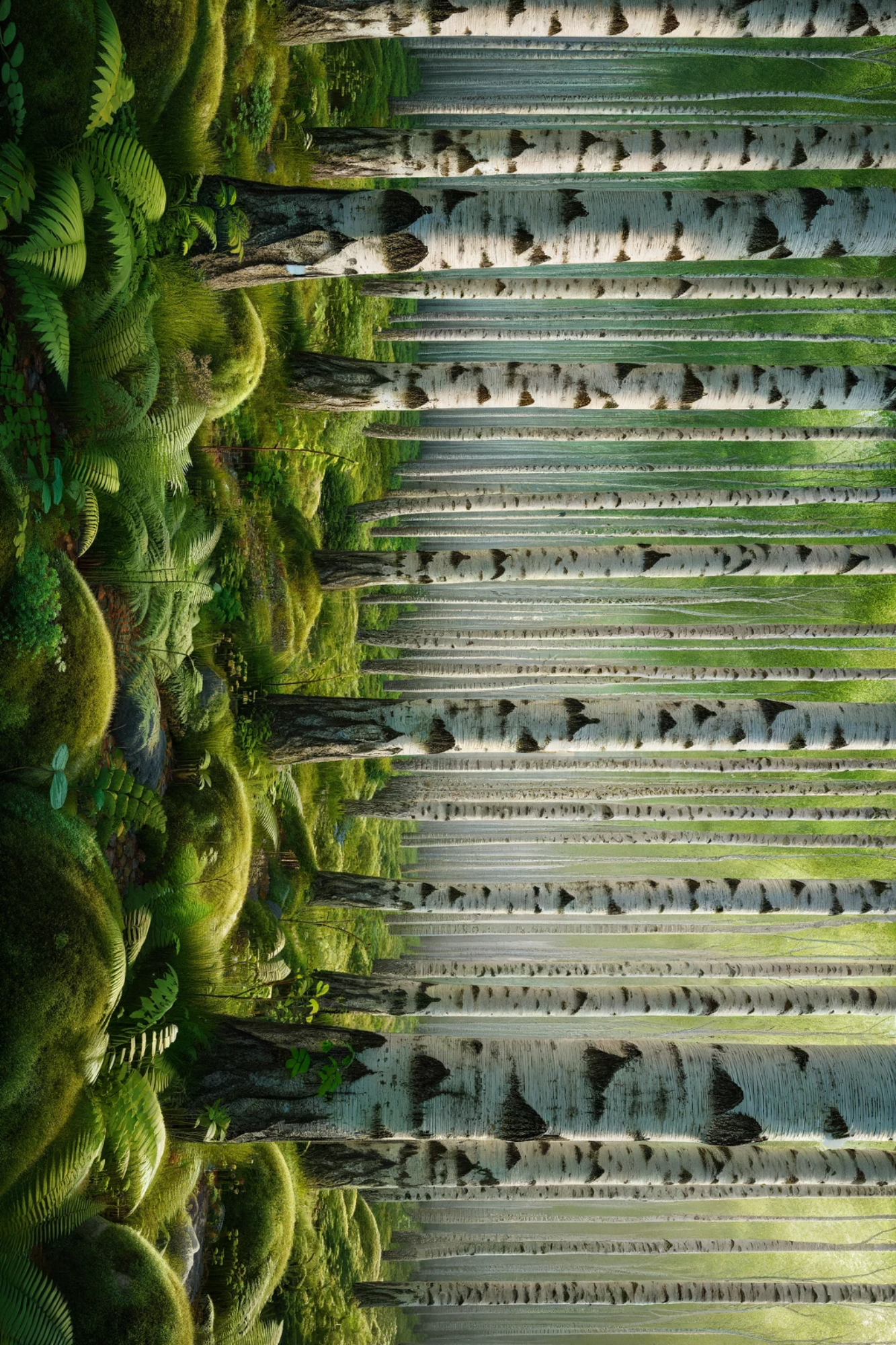 Sticker Sheet / Greeting Card – Birch Forest 2 Full Cat. No. 179