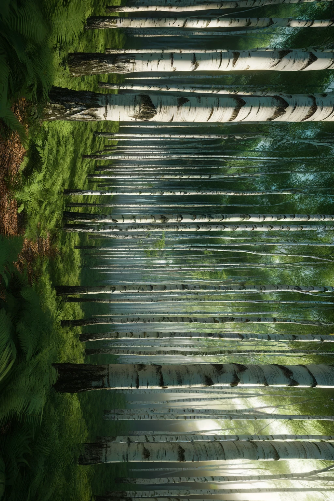 Sticker Sheet / Greeting Card – Birch Forest 3 Full Cat. No. 182