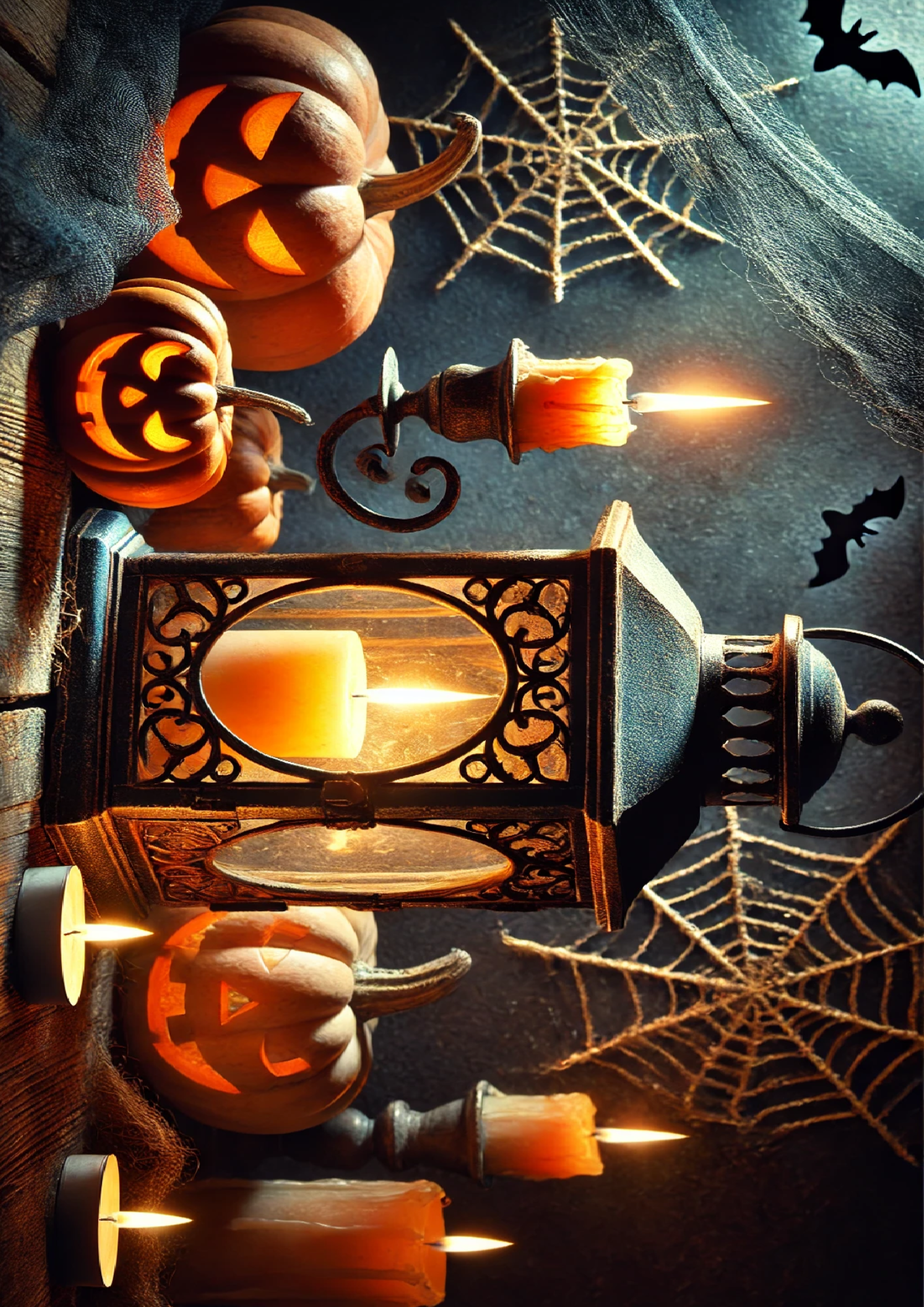 Sticker Sheet / Greeting Card – Halloween Lantern With Candle Full Cat. No. 1619