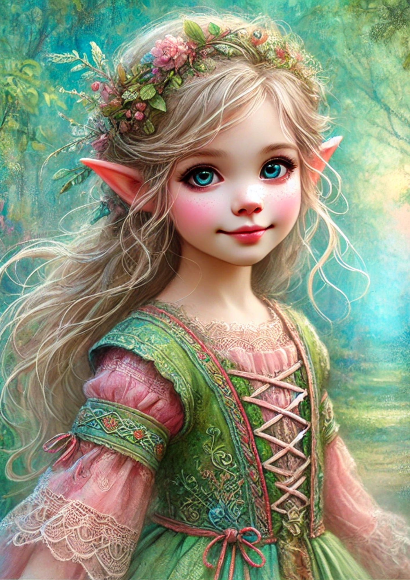 Sticker Sheet / Greeting Card – Woodland Elf Full, Cat. No. 2075