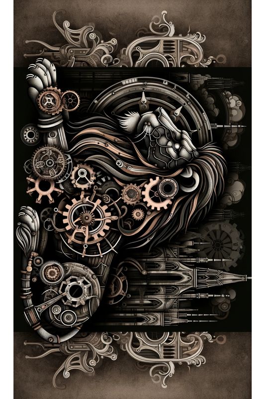 Sticker Sheet – Lion Steampunk Full Cat. No. 196