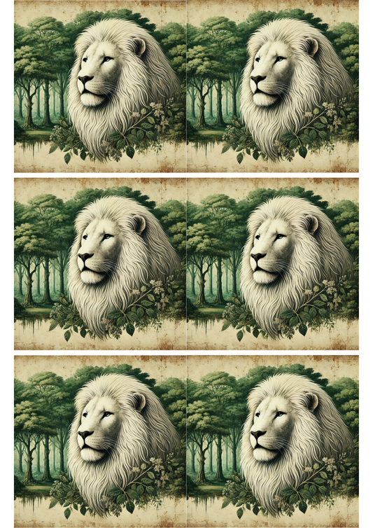 Sticker Sheet – Lion Vintage Collage, Cat. No. 2082