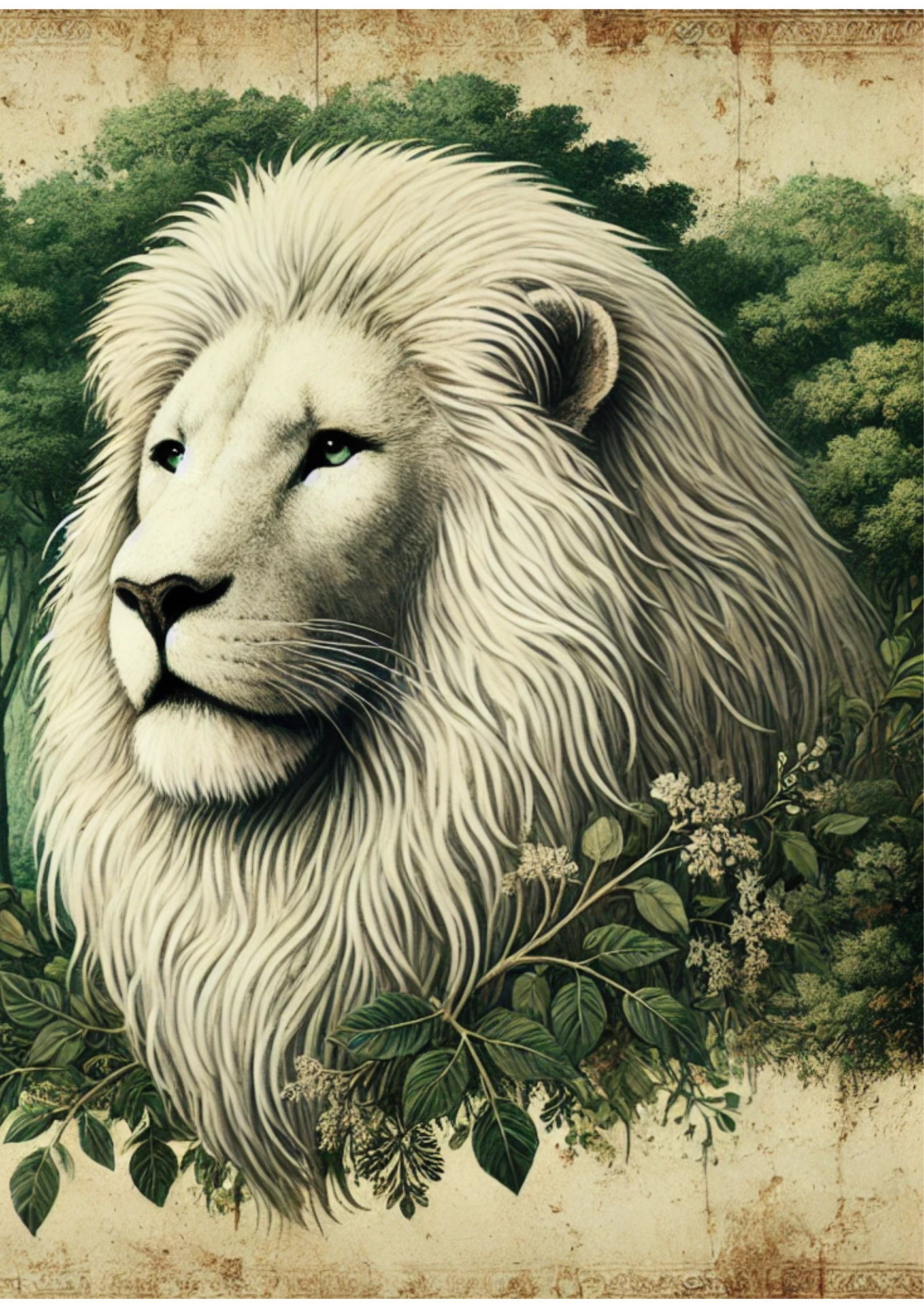 Sticker Sheet / Greeting Card – Lion Vintage Full, Cat. No. 2083