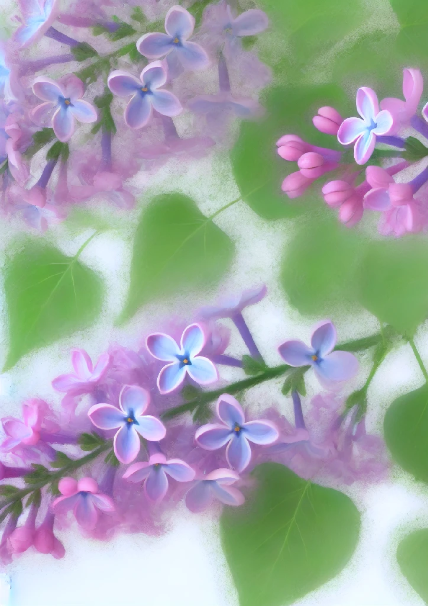 Sticker Sheet / Greeting Card – Lilac Branch Full, Cat. No. 2085