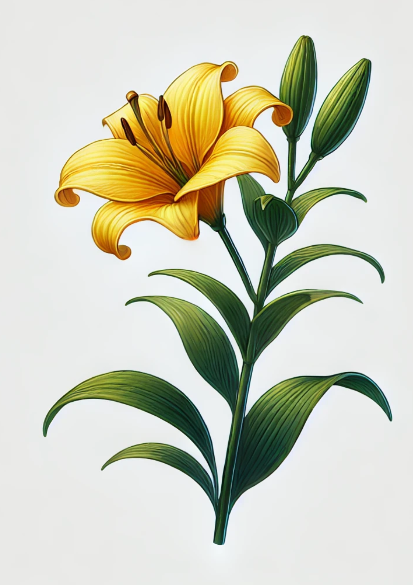 Sticker Sheet / Greeting Card – Lily Full Cat. No. 3048