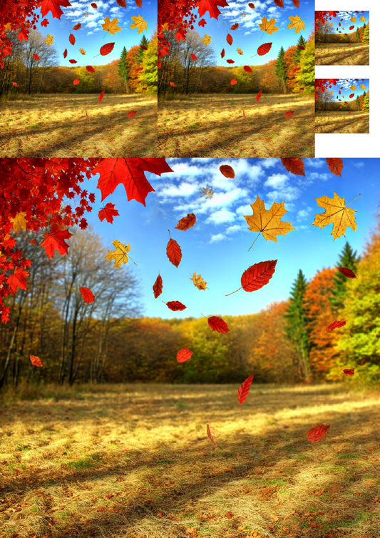 Sticker Sheet Falling Leaves Collage Cat. No. 1321