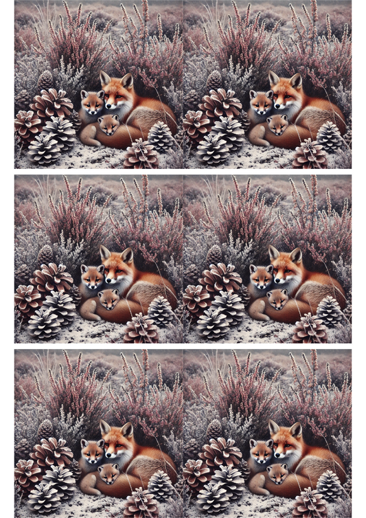 Sticker Sheet – Foxes in Autumn Collage Cat. No. 2755