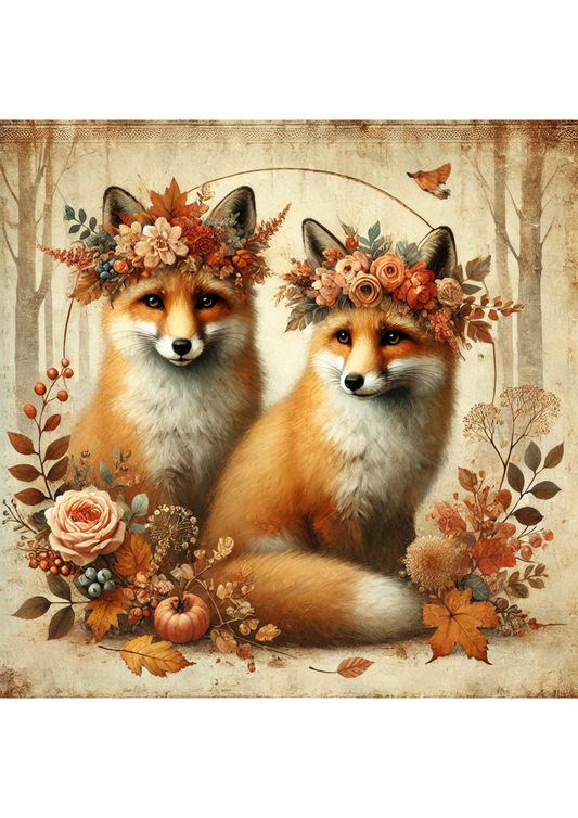 Sticker Sheet – Foxes in Autumn Full Cat. No. 2596