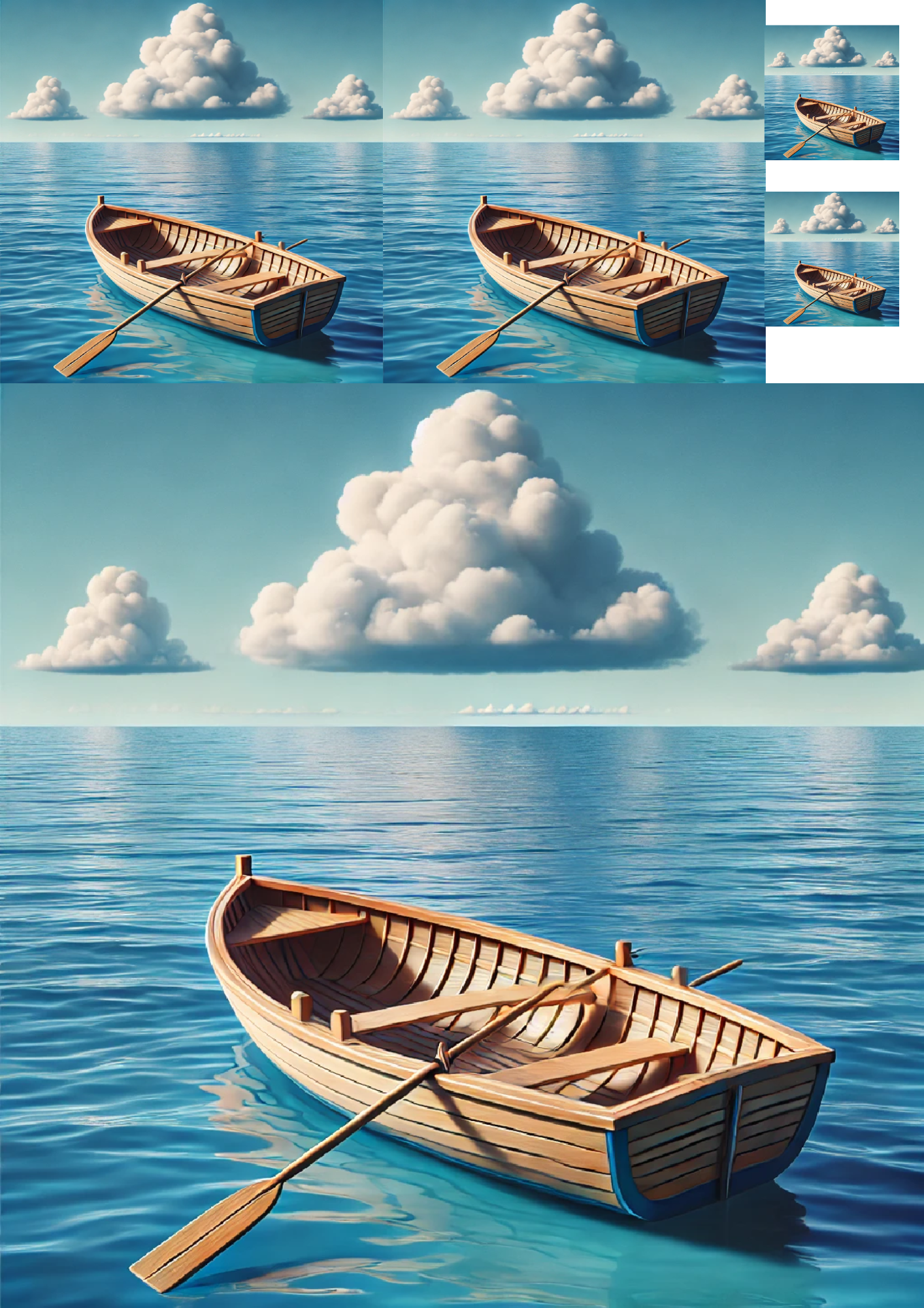 Sticker Sheet / Greeting Card – Boat Collage Cat. No. 1323