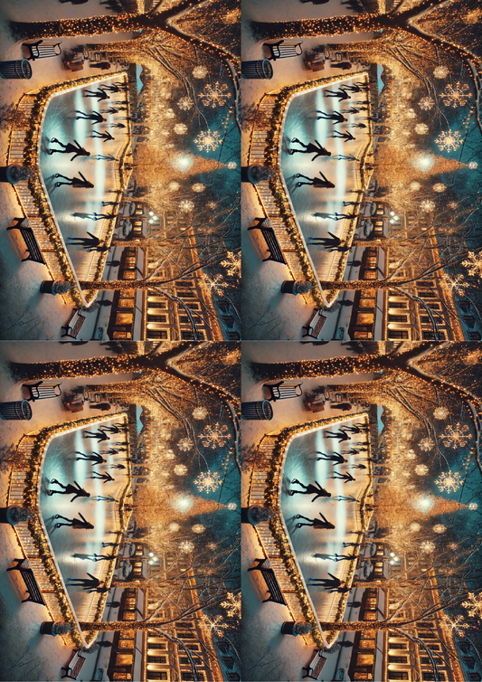 Stickerbogen Weihnachts-Eisbahn-Collage Kat. Nr. 1532