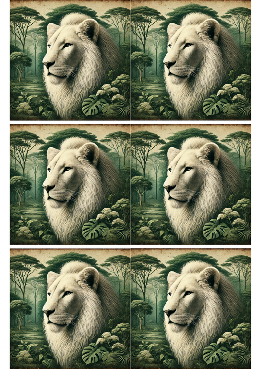 Sticker Sheet – Lion Vintage Collage, Cat. No. 2106