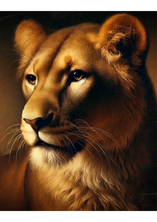 Stickerbogen – Löwe im Stil von Rembrandt, voll, Kat. Nr. 2109