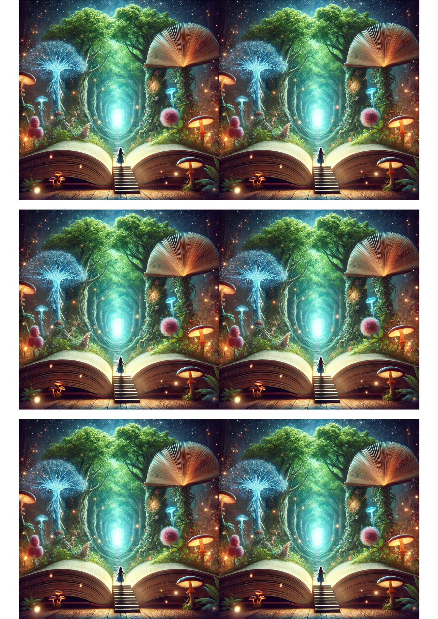 Sticker Sheet / Greeting Card – Magic Land Collage Cat. No. 3053