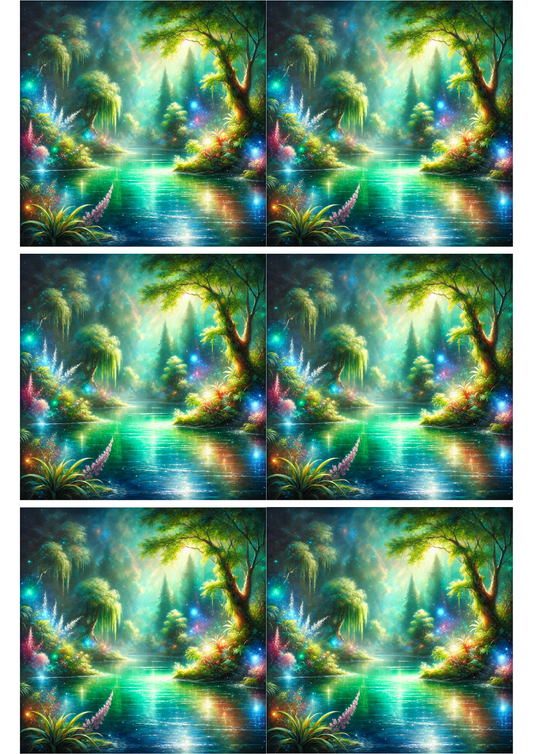 Sticker Sheet – Magical Lake Collage, Cat. No. 2112