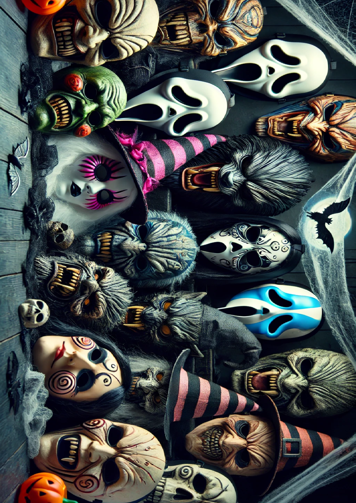 Sticker Sheet / Greeting Card – Halloween Masks Full Cat. No. 1623