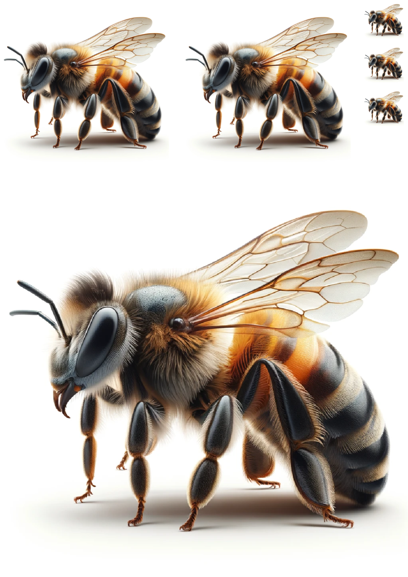 Sticker Sheet / Greeting Card – Queen Bee Collage Cat No. 1105