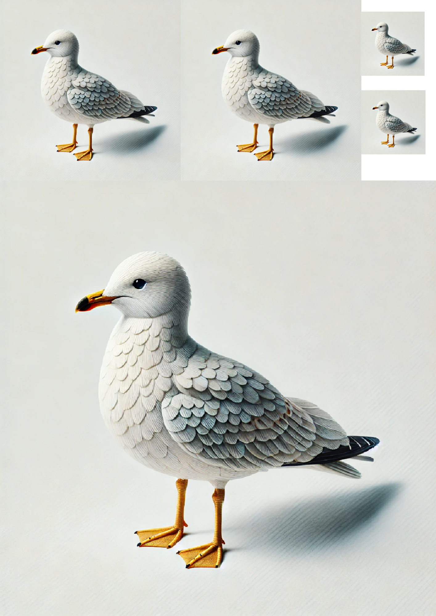 Sticker Sheet / Greeting Card – Seagull Collage Cat. No. 1333