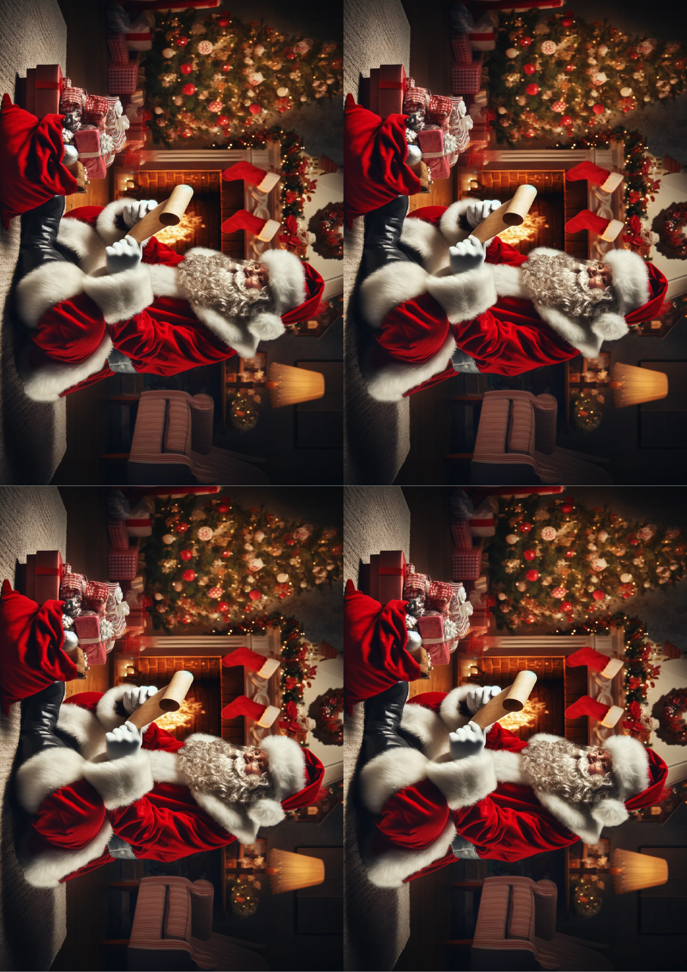 Sticker Sheet / Greeting Card – Santa Claus Collage Cat. No. 1536