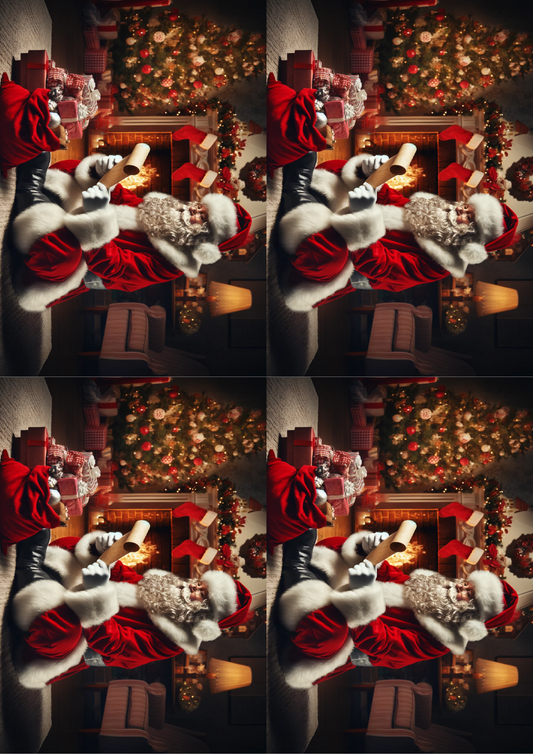 Stickerbogen Weihnachtsmann-Collage Kat. Nr. 1536