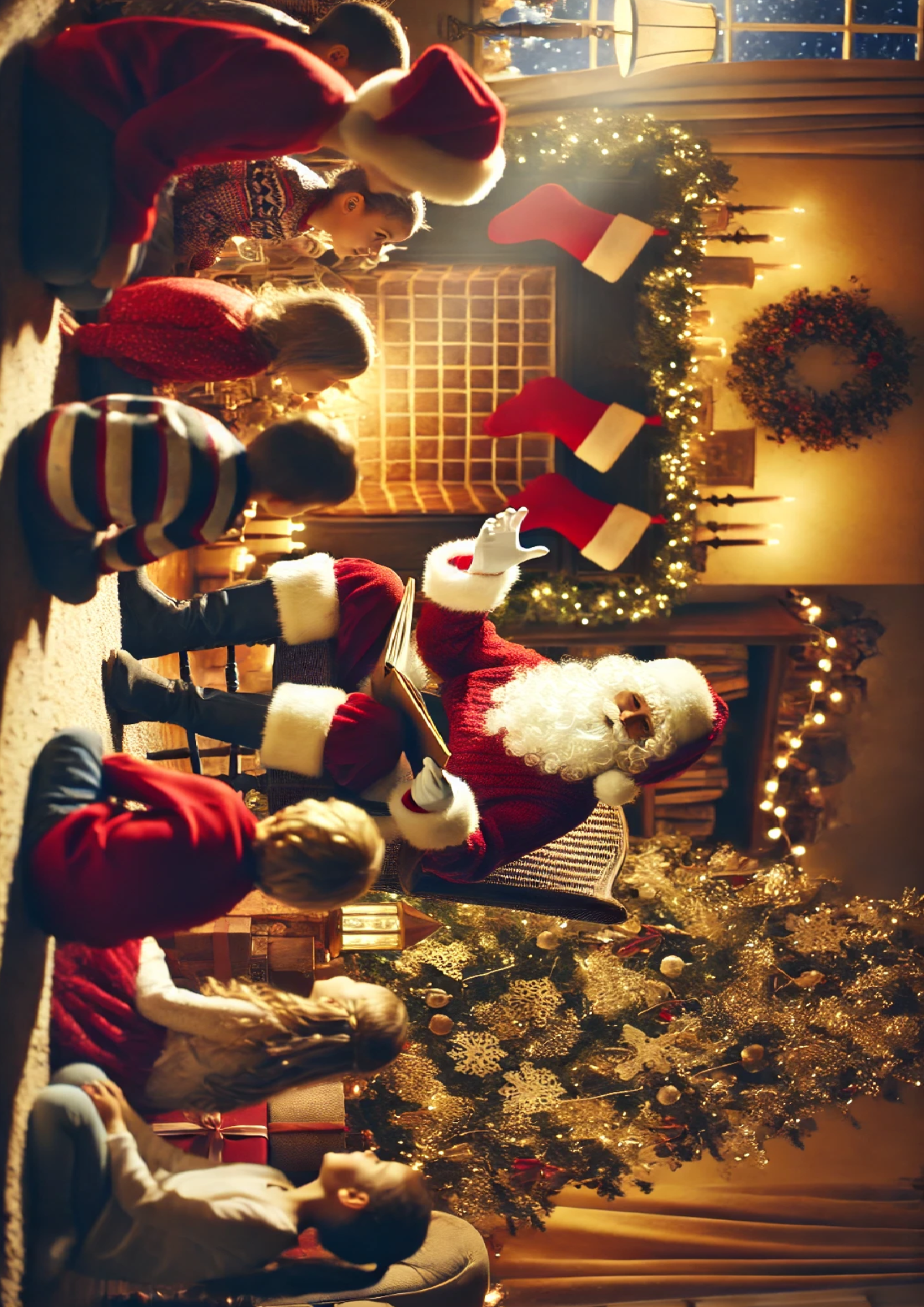 Sticker Sheet / Greeting Card – Santa Claus Tells Stories Full Cat. No. 1549