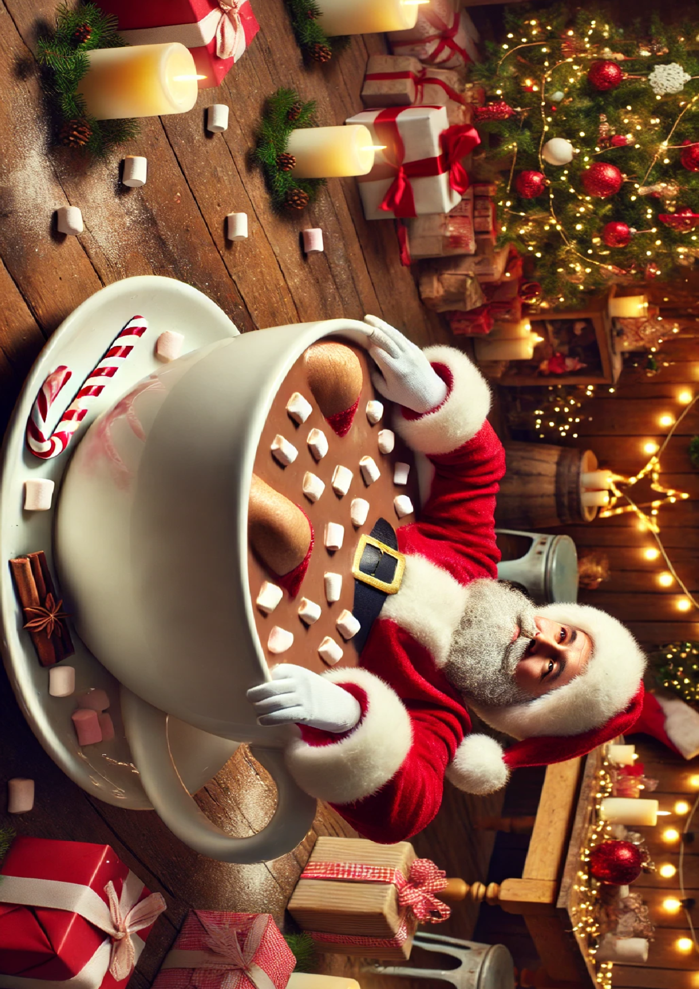 Sticker Sheet / Greeting Card – Santa Claus In Chocolate Full Cat. No. 1561