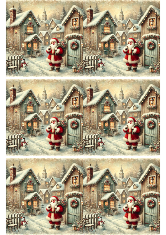 Sticker Sheet – Santa In The Village Collage Cat. No. 2757