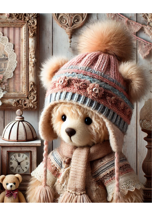 Sticker Sheet – Teddy Bear Shabby Chic Full, Cat. No. 2141