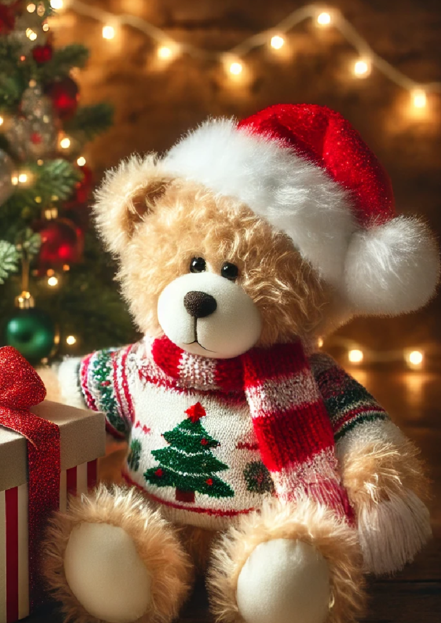 Sticker Sheet / Greeting Card – Teddy Bear With Gifts Full Cat. No. 1205