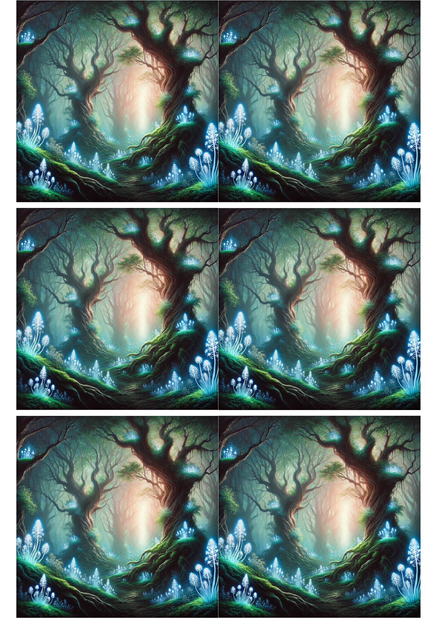 Sticker Sheet / Greeting Card – Mystical Forest Collage, Cat. No. 2152