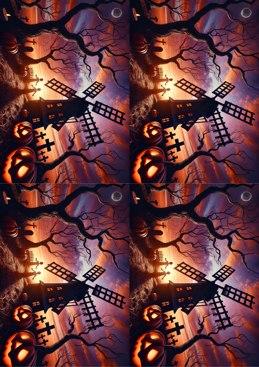 Sticker Sheet Halloween Mill Collage Cat. No. 1624