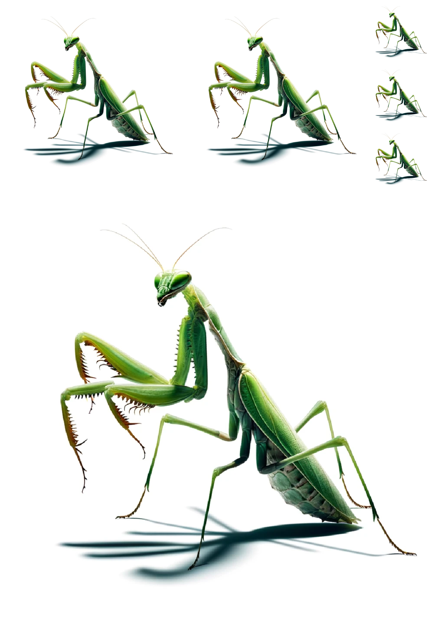 Sticker Sheet / Greeting Card – Mantis Collage Cat No. 1055