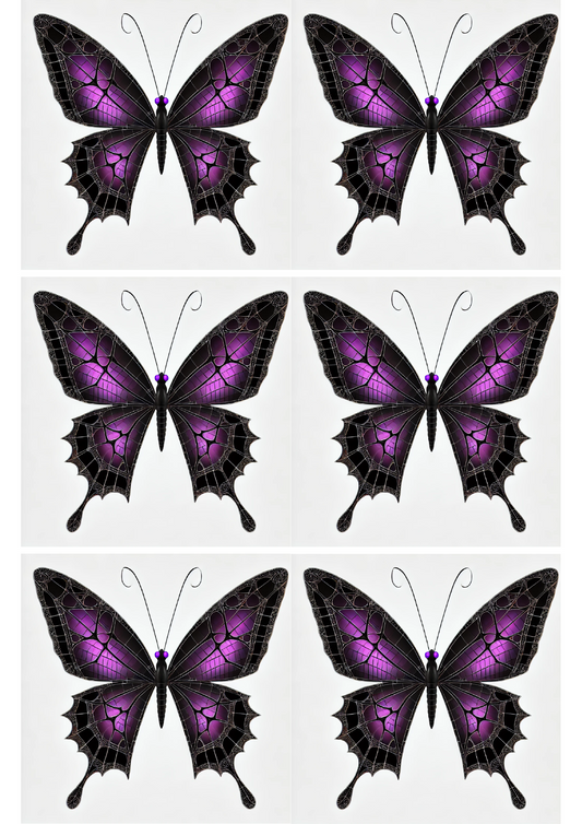 Sticker Sheet – Butterfly In Gothic Style Collage Cat. No. 2381
