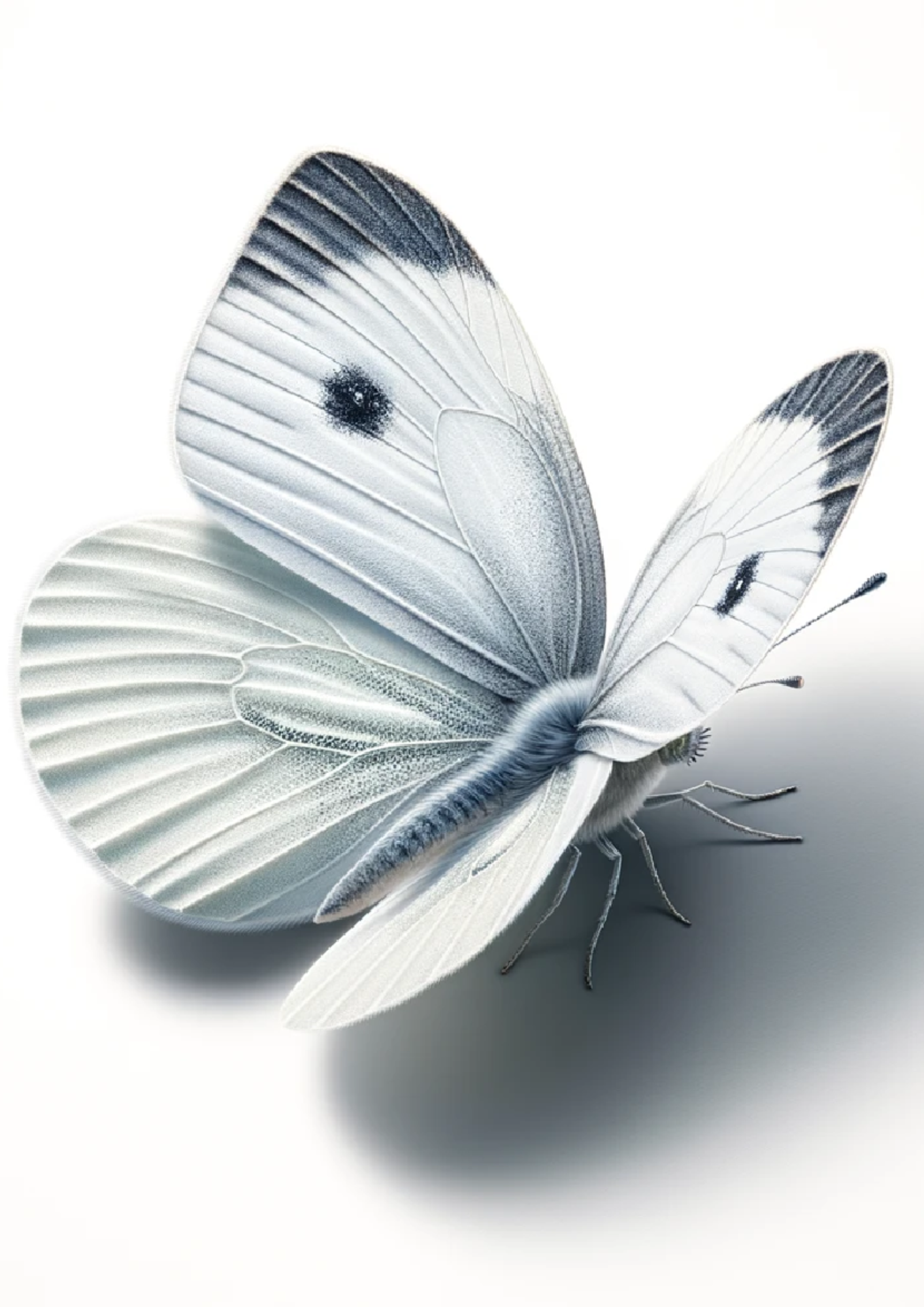 Sticker Sheet / Greeting Card – White-tailed Cabbage Butterfly Full Cat No. 1110