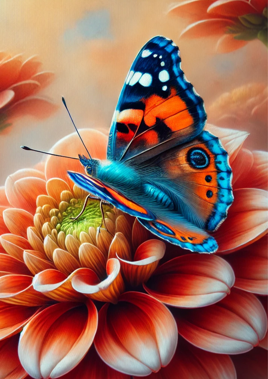 Sticker Sheet – Butterfly On Flower Full, Cat. No. 2151