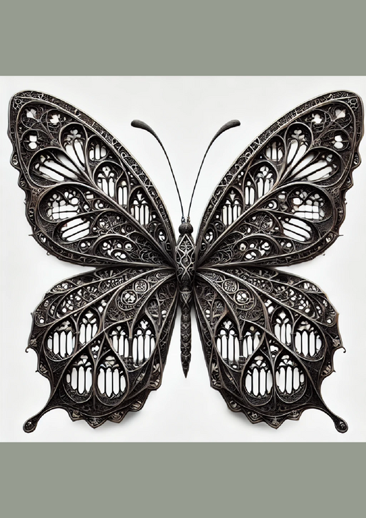 Sticker Sheet – Butterfly In Gothic Style Full Cat. No. 1207