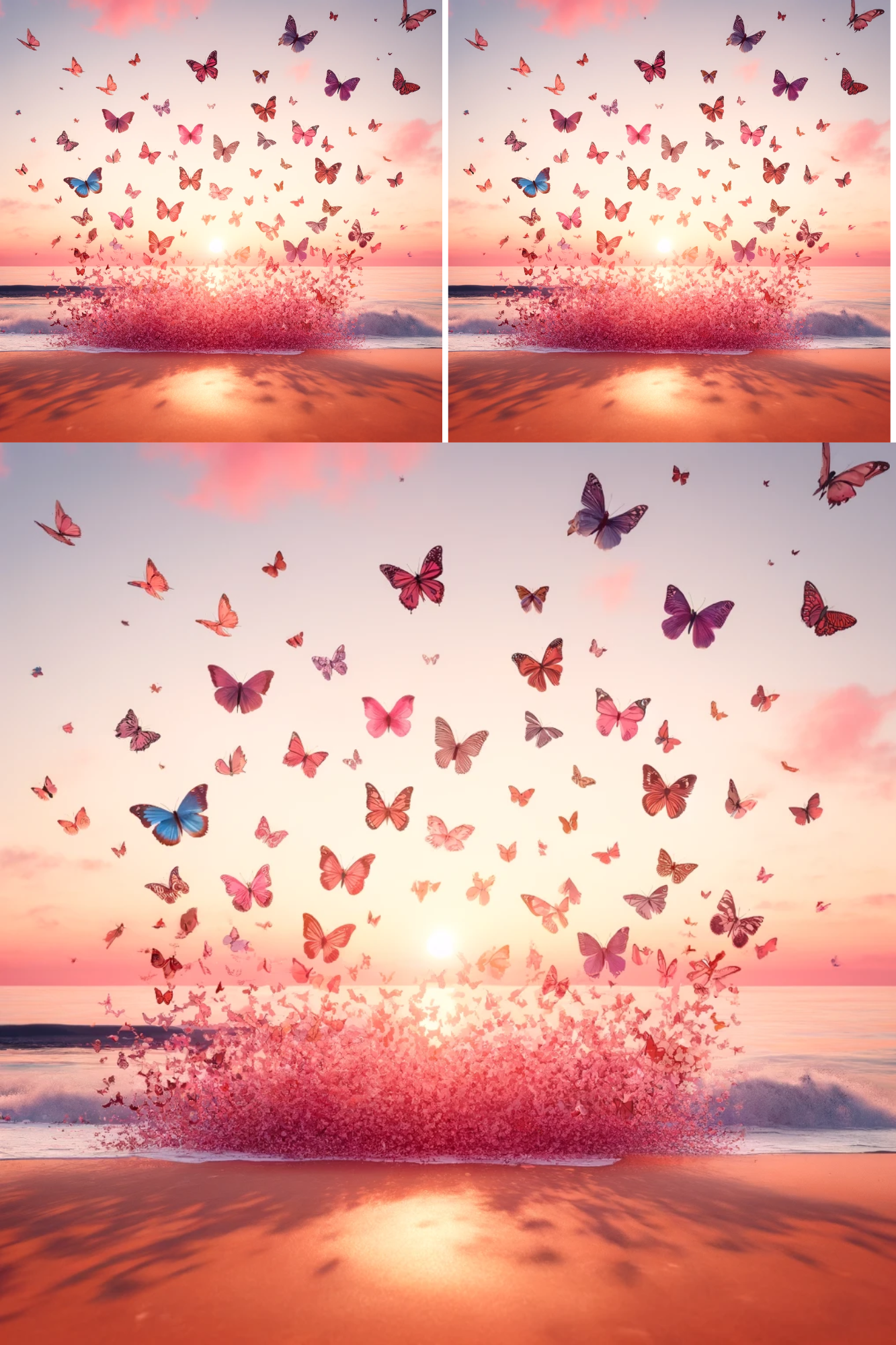 Sticker Sheet / Greeting Card – Butterflies Collage Cat. No. 203