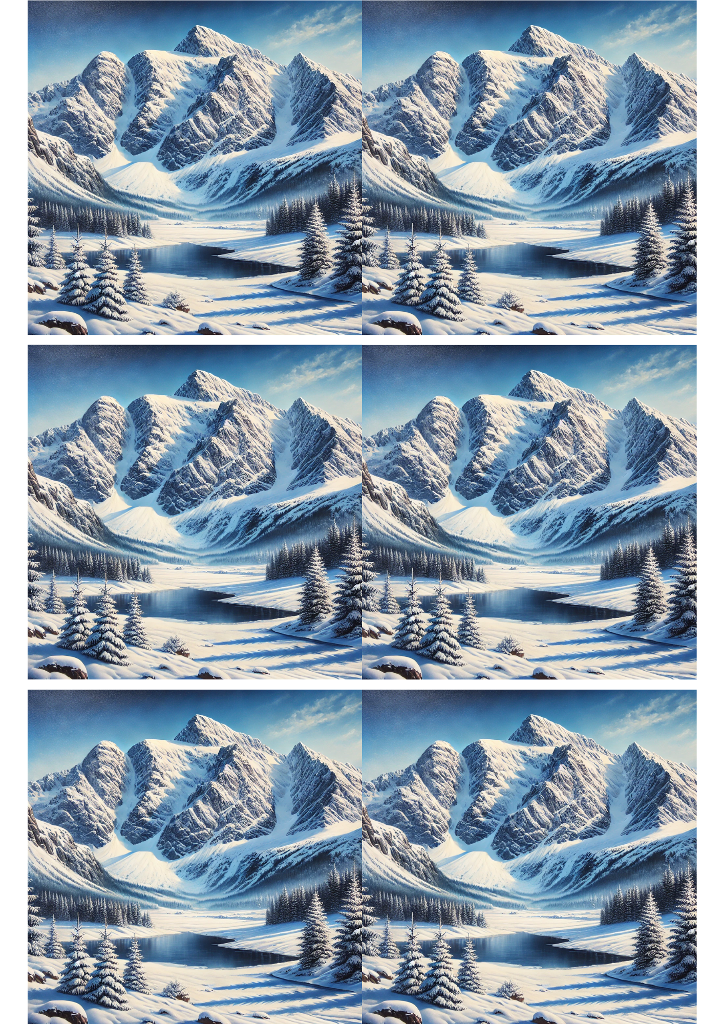 Sticker Sheet / Greeting Card – Mountains 2 Collage, Cat. No. 2156