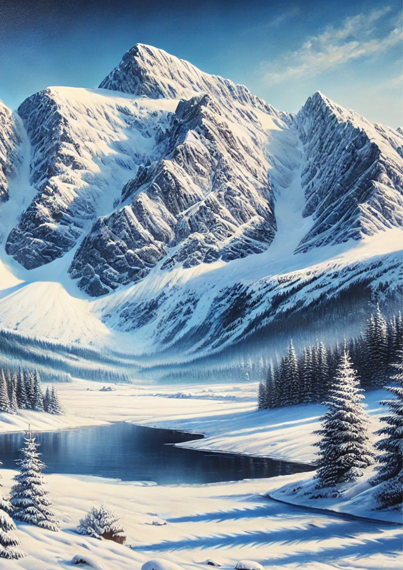 Sticker Sheet / Greeting Card – Mountains 2 Full, Cat. No. 2157