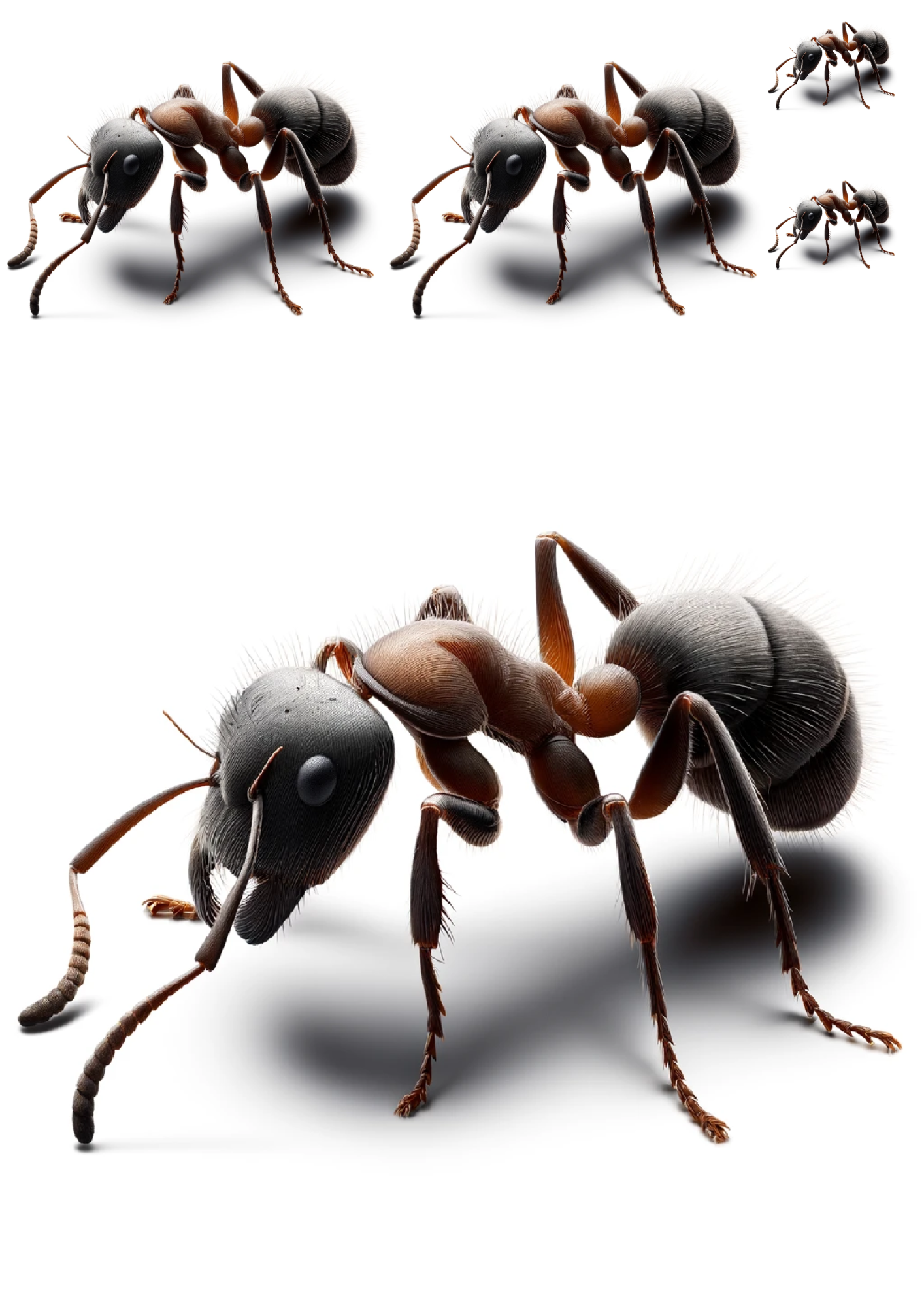 Sticker Sheet / Greeting Card – Ant Collage Cat No. 1111