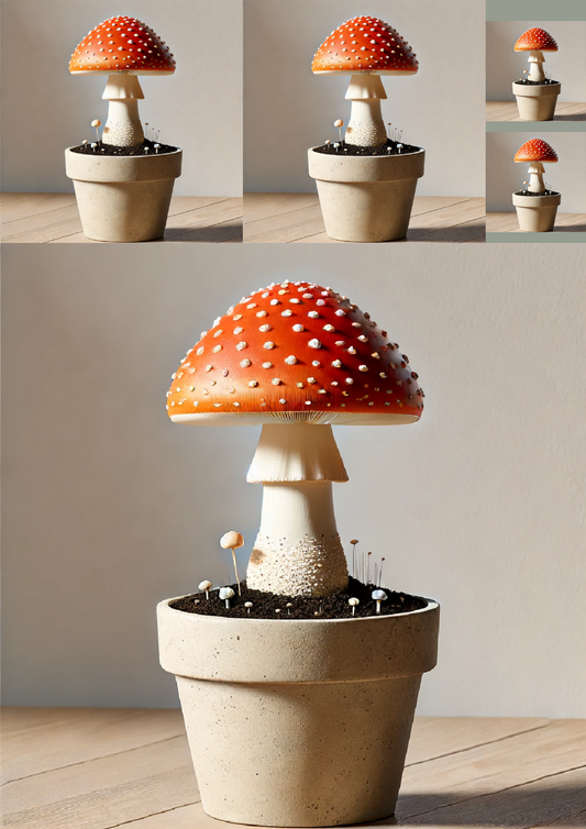 Sticker Sheet – Toadstool In Pot Collage Cat. No. 1212