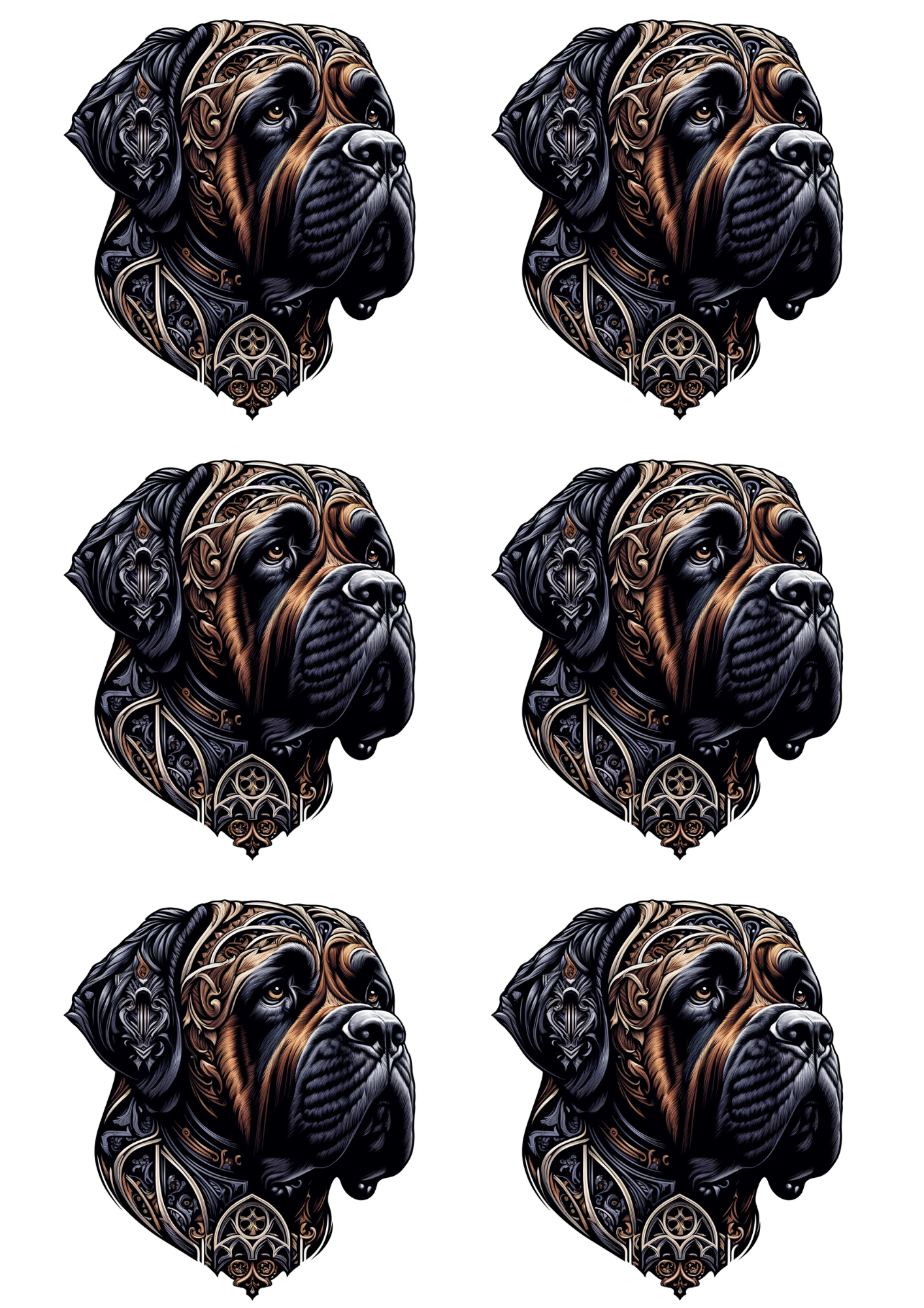 Sticker Sheet / Greeting Card – Amstaff Collage, Cat. No. 2166